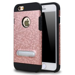 iPhone 7 Pixel Armor Hybrid Kickstand Case (Rose Gold)